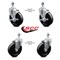 Service Caster 5 Inch Soft Rubber Wheel Swivel 12mm Threaded Stem Caster Brakes SCC, 2PK SCC-TS20S514-SRS-M1215-2-TLB-2 - alternate 1